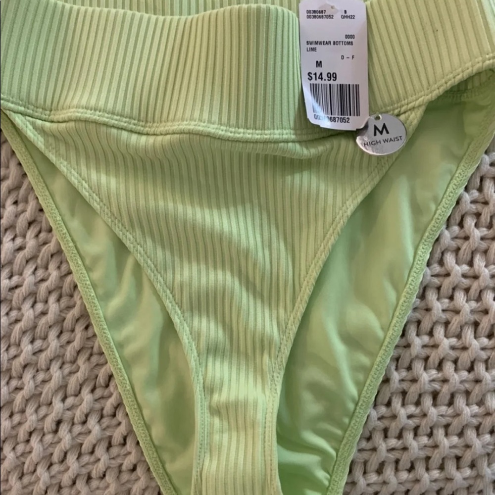 Light green high waisted bikini